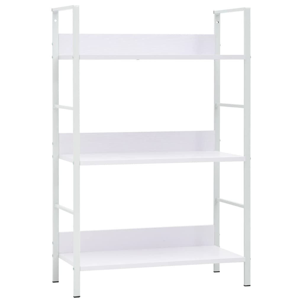 vidaXL Bücherregal 3 Regalböden Weiß 60×27,6×90,5 cm Holzwerkstoff