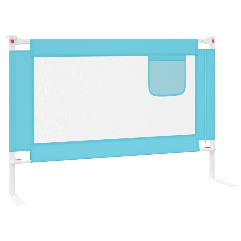 vidaXL Kleinkind-Bettschutzgitter Blau 100x25 cm Stoff - Image 5