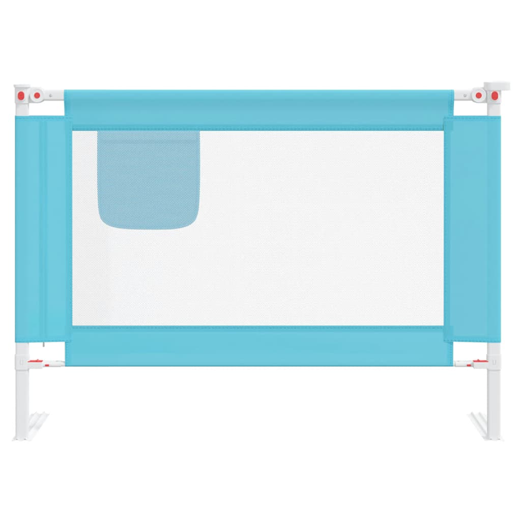 vidaXL Kleinkind-Bettschutzgitter Blau 90x25 cm Stoff - Image 3