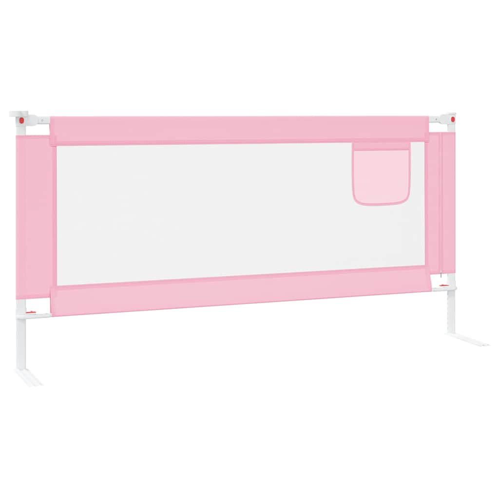 vidaXL Kleinkind-Bettschutzgitter Rosa 190x25 cm Stoff - Image 5