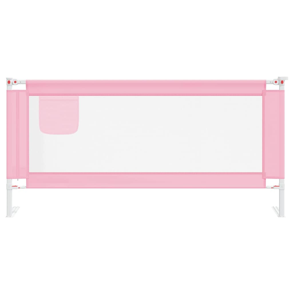 vidaXL Kleinkind-Bettschutzgitter Rosa 190x25 cm Stoff - Image 3