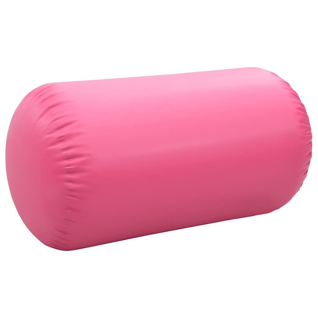 vidaXL Aufblasbare Gymnastik-Rolle mit Pumpe 120x75 cm PVC Rosa - Image 5
