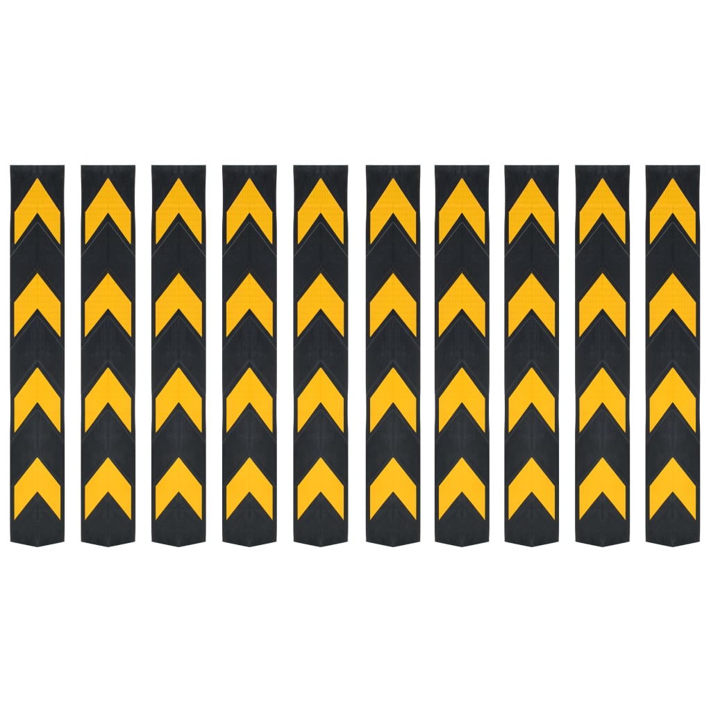 vidaXL Reflektierende Eckschützer 10 Stück Gummi 80 cm