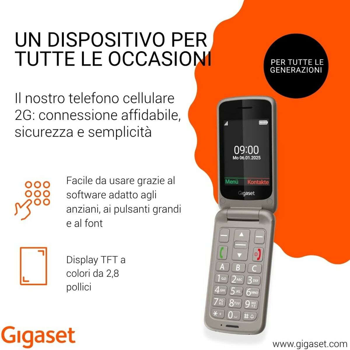 Smartphone Gigaset S30853-H1231-R102 2,8" Grigio - Image 5