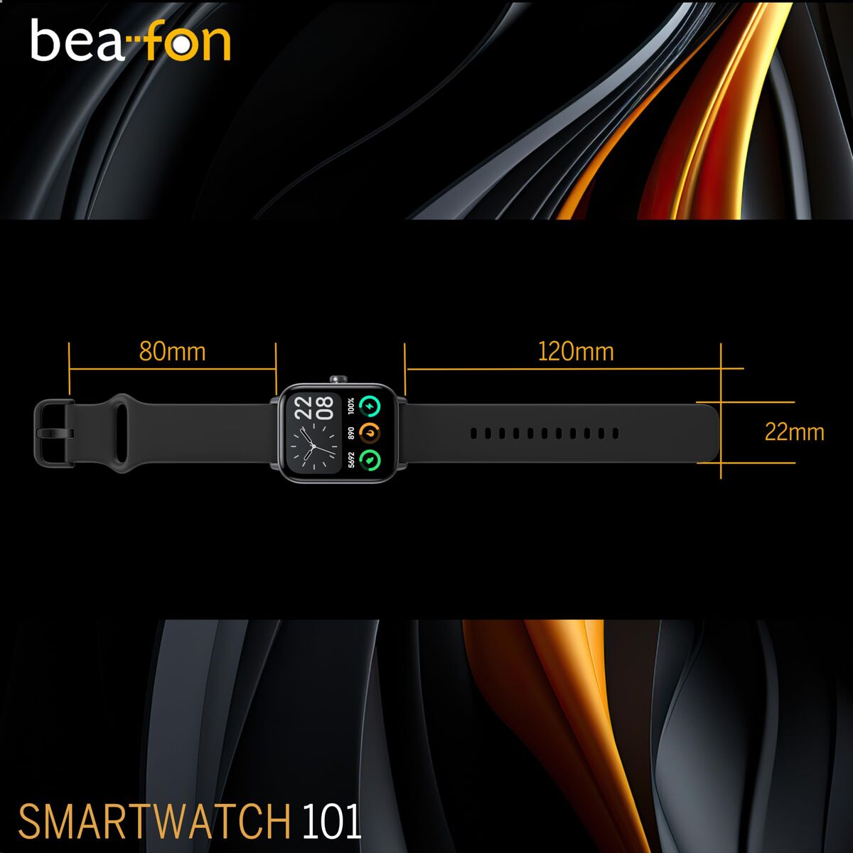 Smartwatch beafon WATCH 101 1,8" Nero Grigio - Image 3