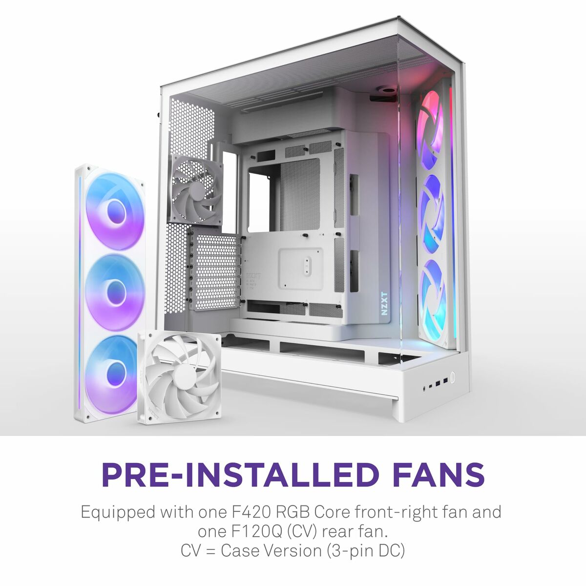 Case computer desktop ATX NZXT CM-H92FW-R1 Bianco - Image 4