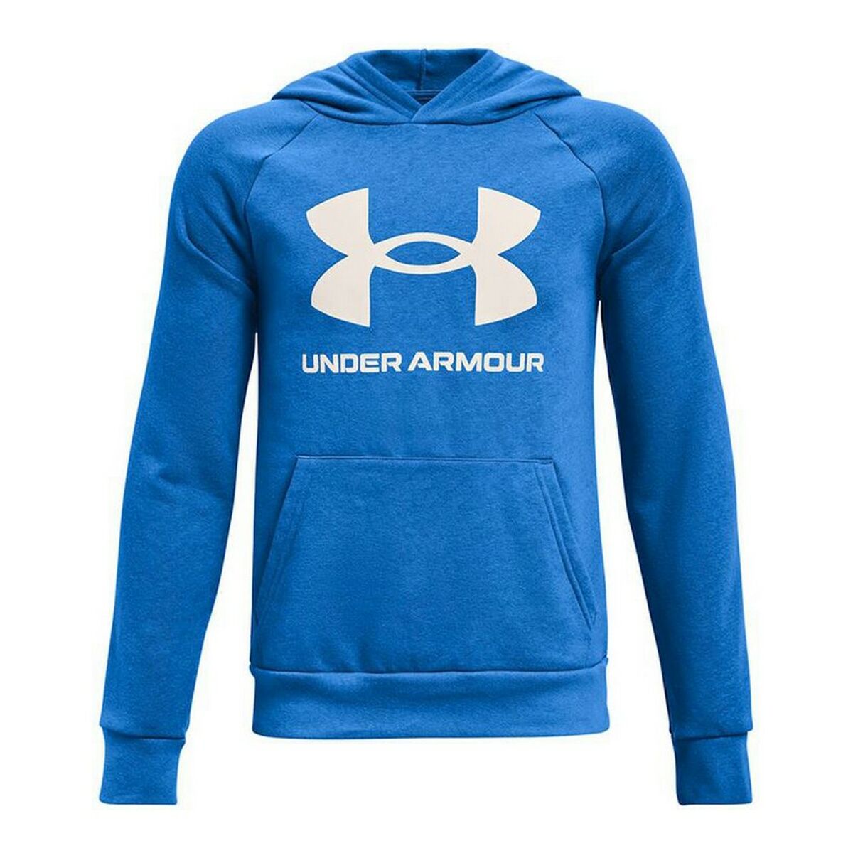 Felpa con Cappuccio Uomo Under Armour Rival Big Logo Azzurro Taglia:L