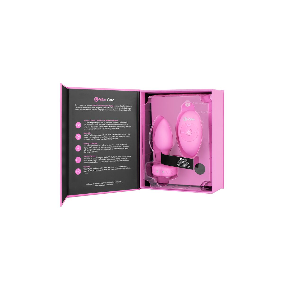 Vibratore B-Vibe Heart Rosa - Image 6