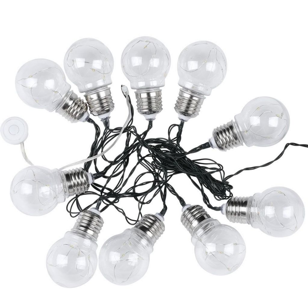 Led Solar String Light 10 Bulbs 3000k
