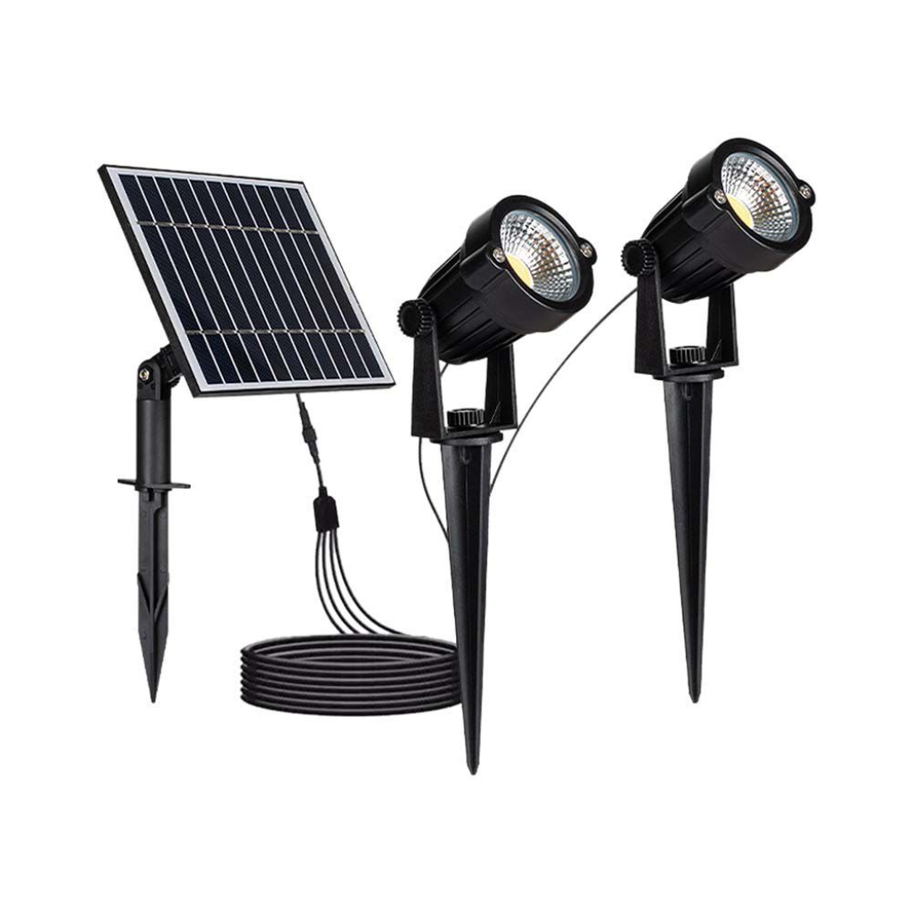 2*1.2w Led Solar Spike Black Body 3000k Ip65