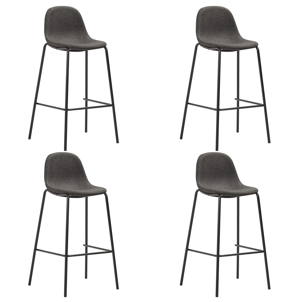 Set Da Bar 5 Pz In Tessuto Grigio Scuro