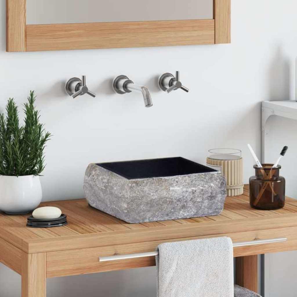 Lavandino Nero 30x30x13 Cm In Marmo