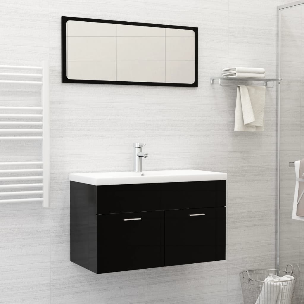 Lavabo Da Incasso Con Rubinetto 81x39x18 Cm In Ceramica Bianco