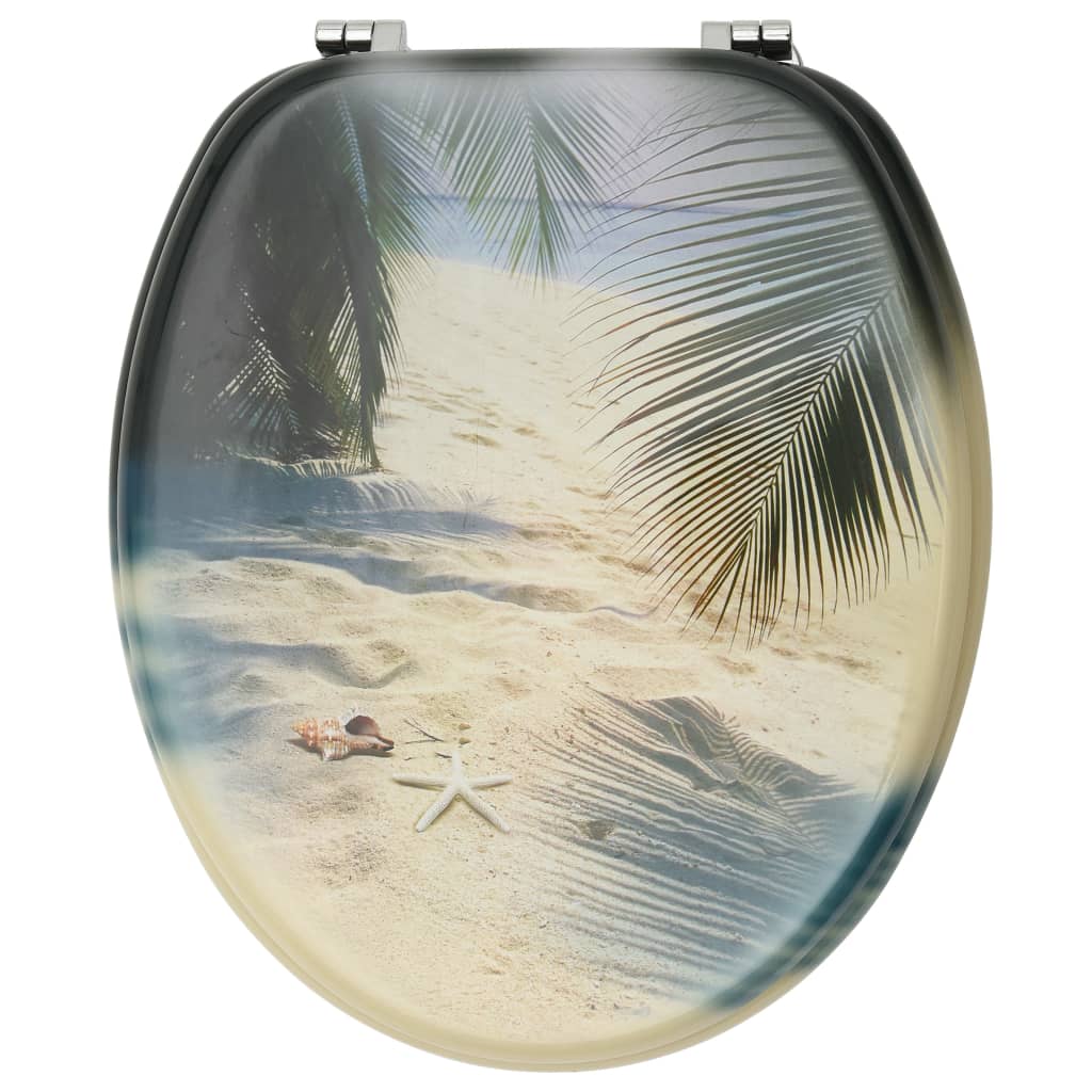 Tavolette Wc Con Coperchi 2 Pz In Mdf Design Spiaggia - Image 4