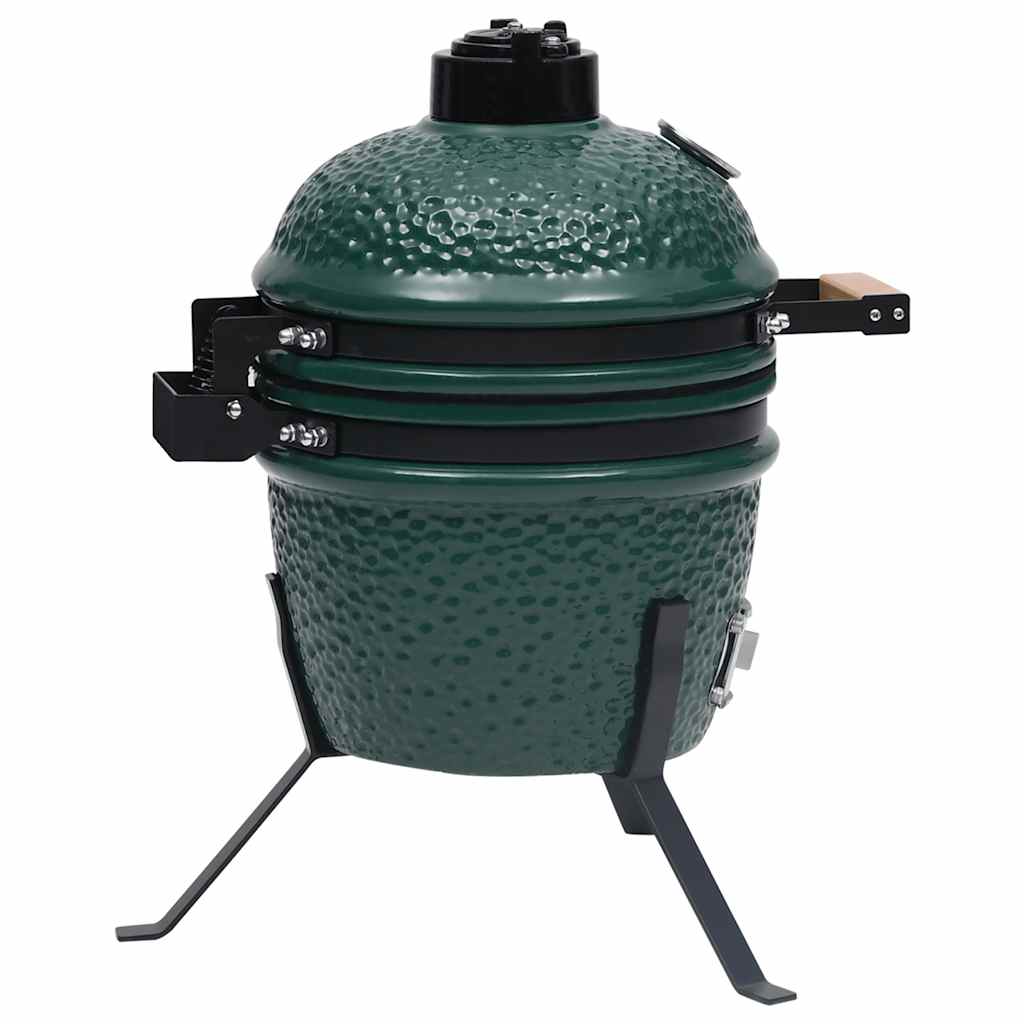 Barbecue Affumicatore 2 In 1 Kamado In Ceramica 56 Cm Verde - Image 4