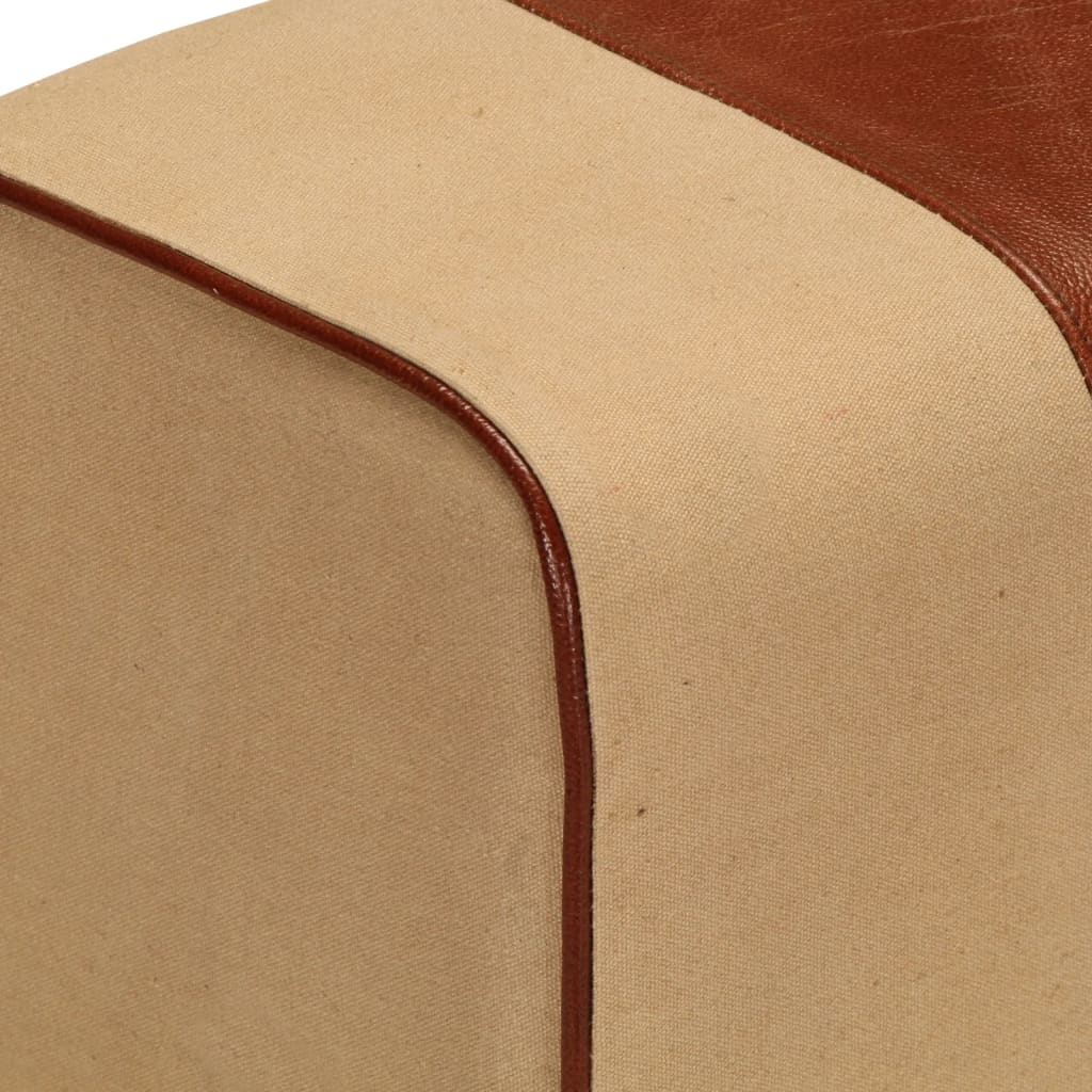 Panca Da Palestra 38 Cm Vera Pelle Marrone E Massello Di Mango - Image 4