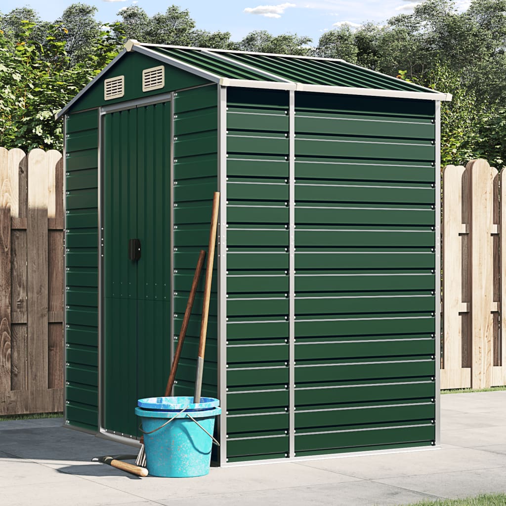 Capanno Da Giardino Verde 191x130x198 Cm In Acciaio Zincato