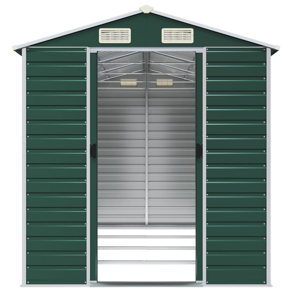 Capanno Da Giardino Verde 191x385x198 Cm In Acciaio Zincato - Image 4