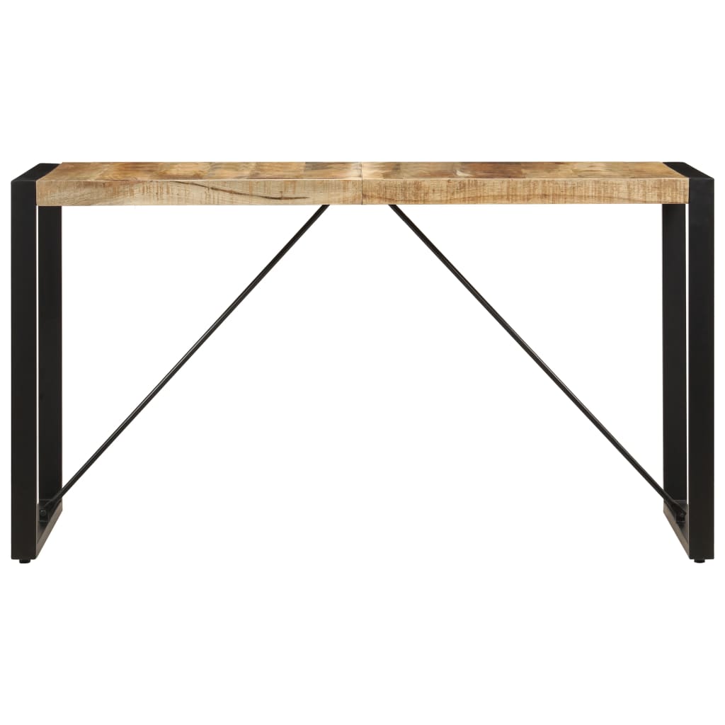 Tavolo Da Pranzo 140x70x75 Cm In Legno Massello Di Mango
