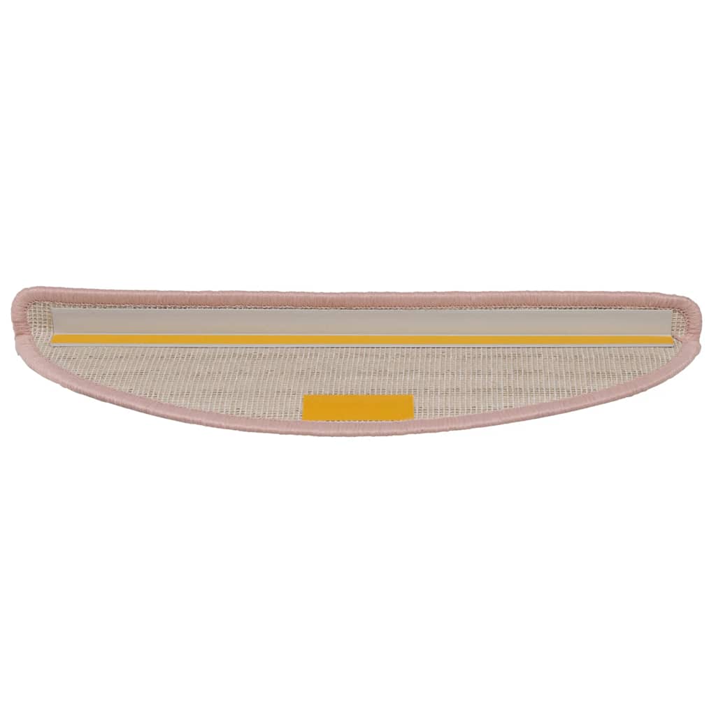 Tappetini Per Scale 15 Pz 56x17x3 Cm Rosa Chiaro Semicircolari - Image 4