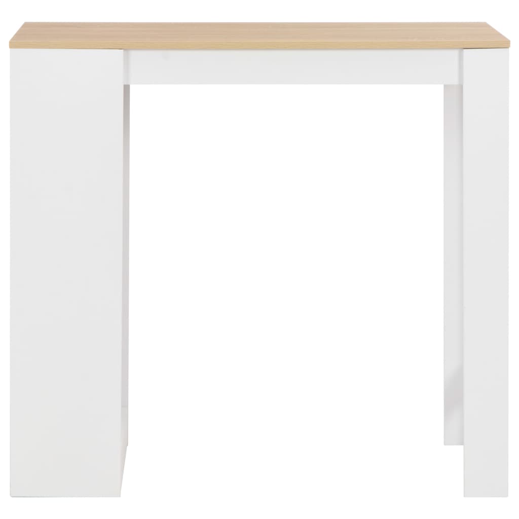 Tavolo Da Bar Con Ripiano Bianco 110x50x103 cm