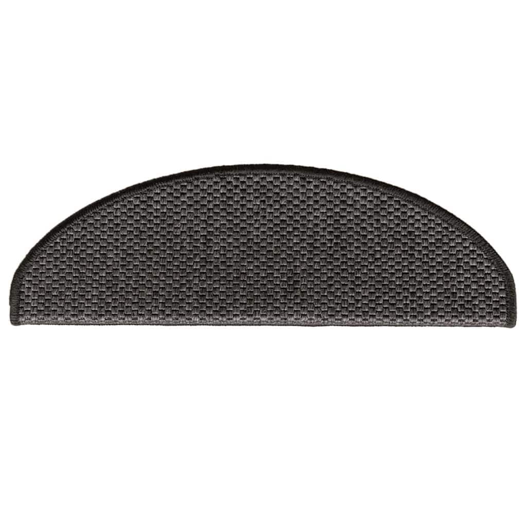 Tappeti Adesivi Scale Aspetto Sisal 30 Pz 65x21x4 Cm Antracite - Image 4