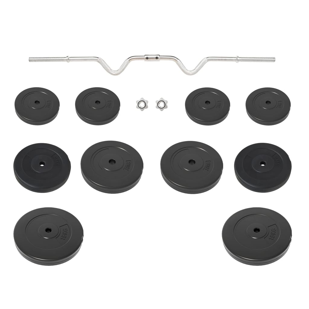 Bilanciere Curvo Con Dischi 90 kg