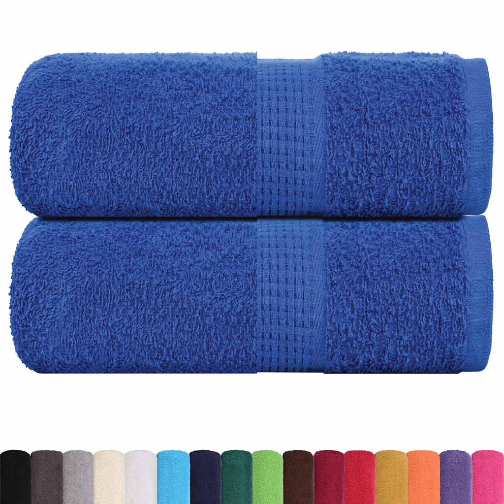 Asciugamani Ospiti 2 Pz Blu 30x50 Cm 360 G/m² 100% Cotone