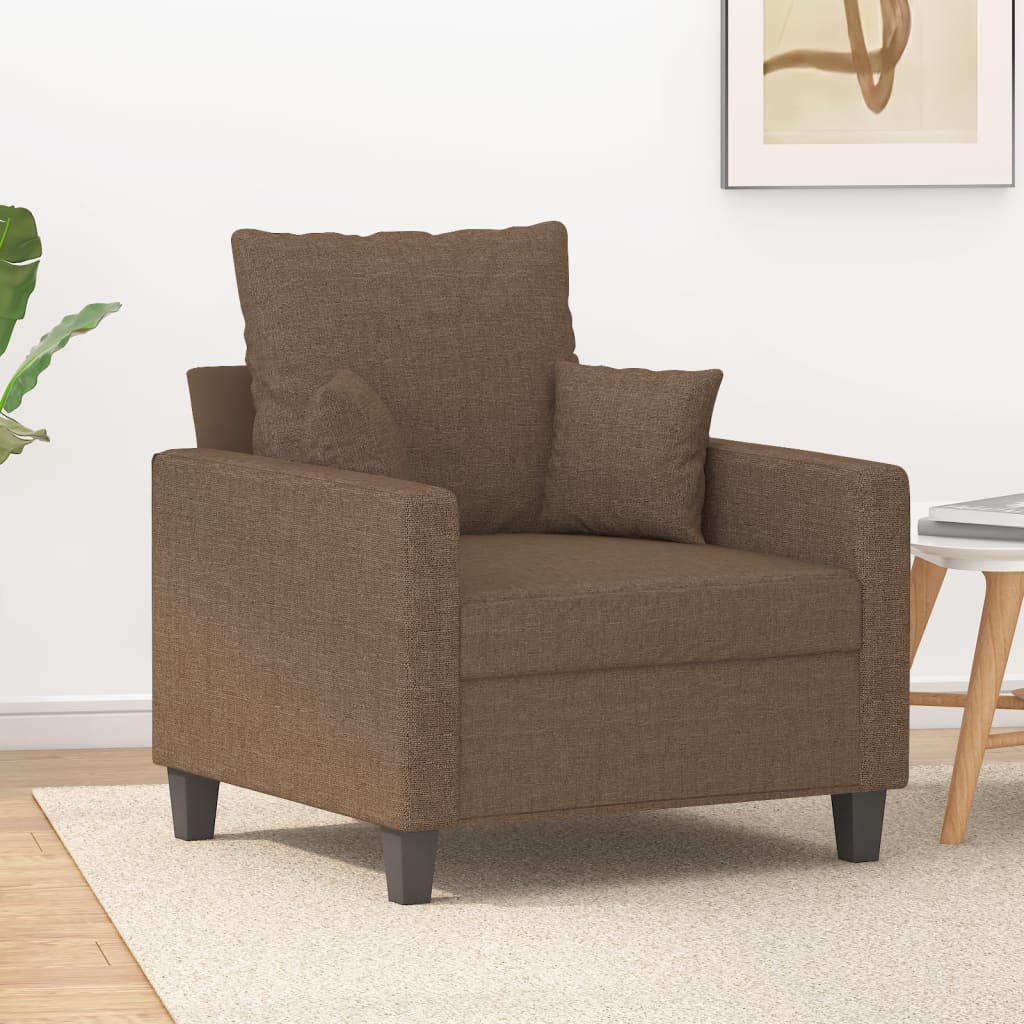 Poltrona Marrone 60 Cm In Tessuto