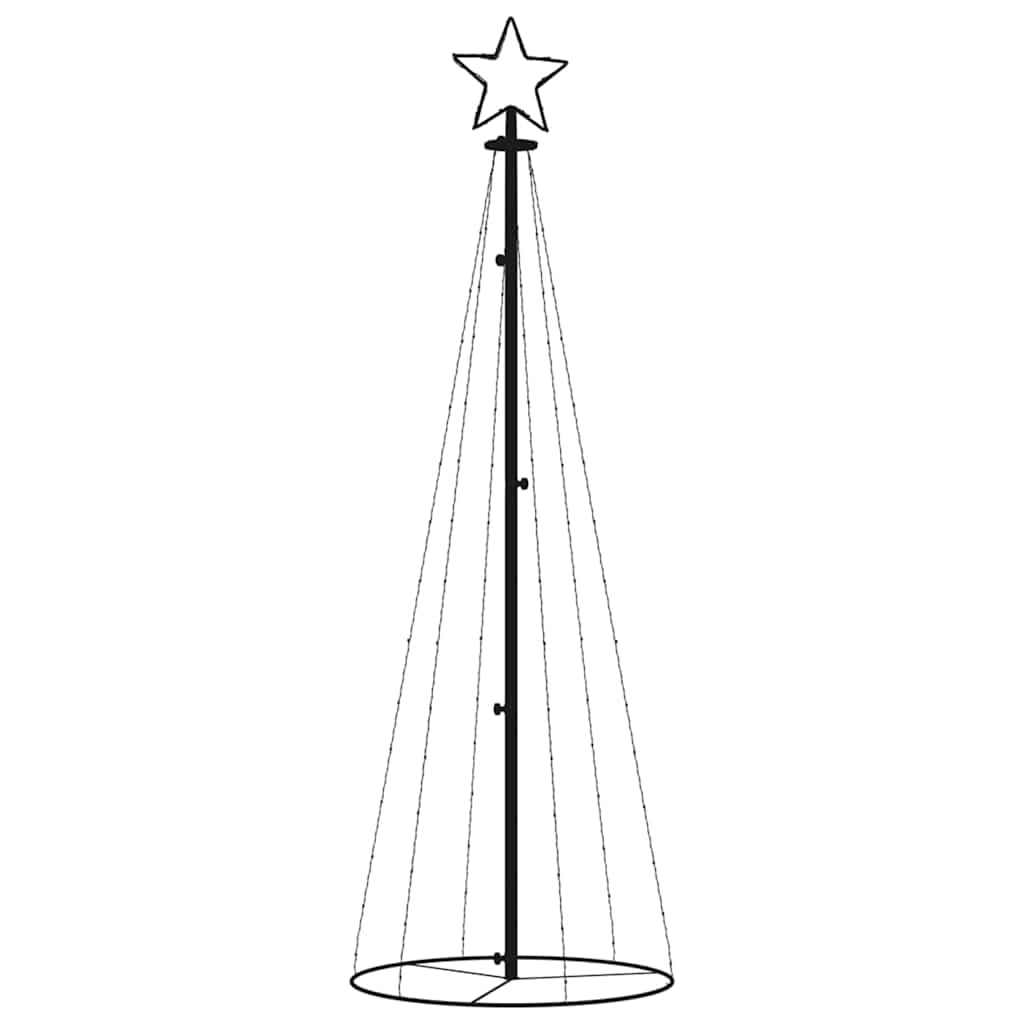 Albero Di Natale A Cono Colorato 108 Led 70x180 cm - Image 3