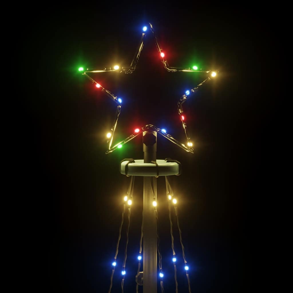 Albero Di Natale A Cono Colorato 108 Led 70x180 cm - Image 4
