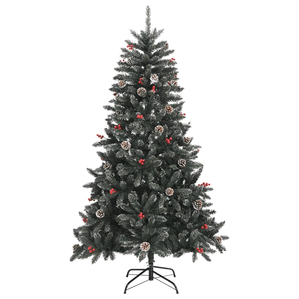 Albero Di Natale Artificiale Con Base Verde 150 Cm Pvc