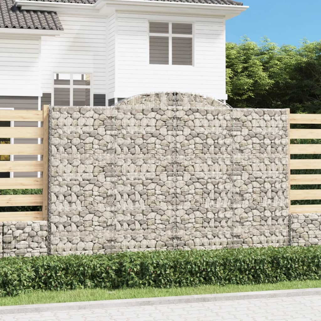Cesto Gabbione Ad Arco 300x30x200/220 Cm Ferro Zincato