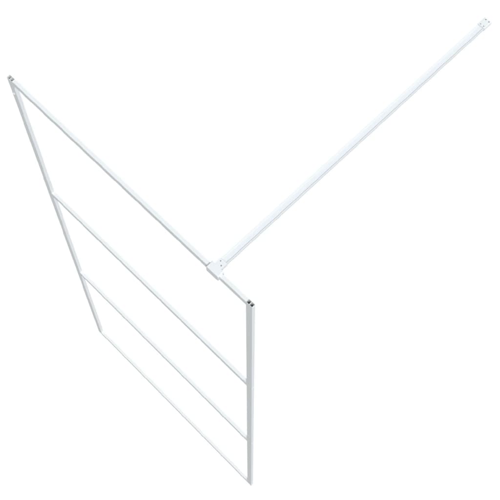 Parete Doccia Walk In Bianca 90x195 Cm Vetro Trasparente Esg - Image 4