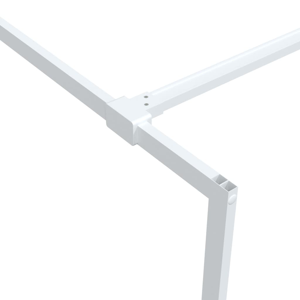 Parete Doccia Walk In Bianca 90x195 Cm Vetro Trasparente Esg - Image 5