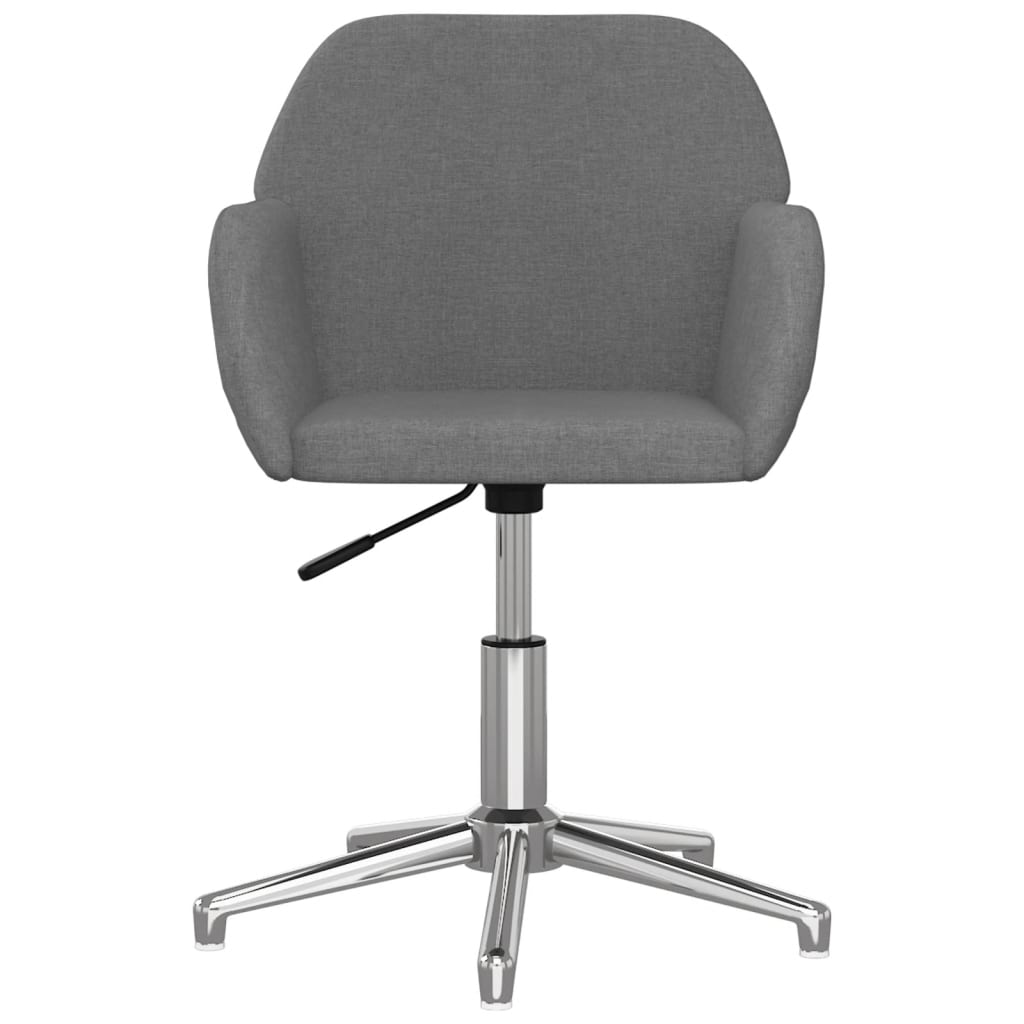 Sedia Da Ufficio Girevole Grigio Chiaro In Tessuto - Image 3