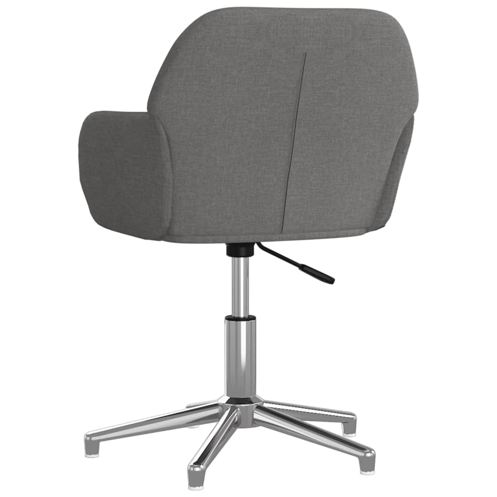 Sedia Da Ufficio Girevole Grigio Chiaro In Tessuto - Image 4