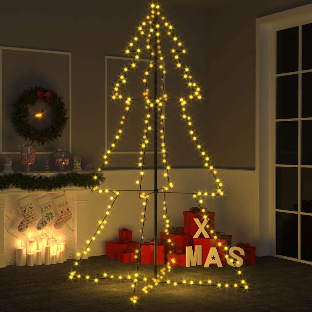 Albero Di Natale A Cono 240 Led Per Interni Esterni 118x180 cm
