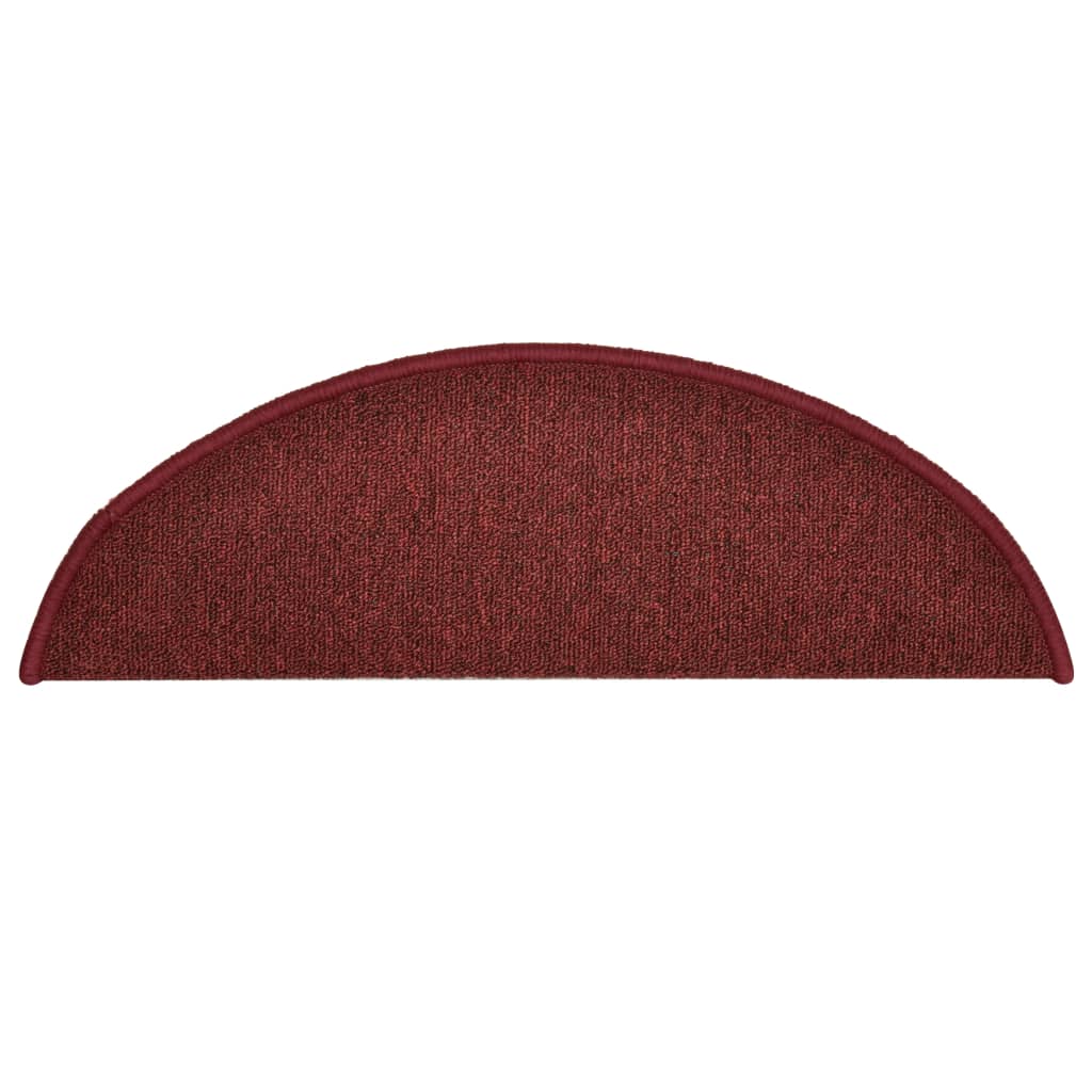 Tappetini Per Scale 15 Pz 56x17x3 Cm Bordeaux Semicircolari - Image 5