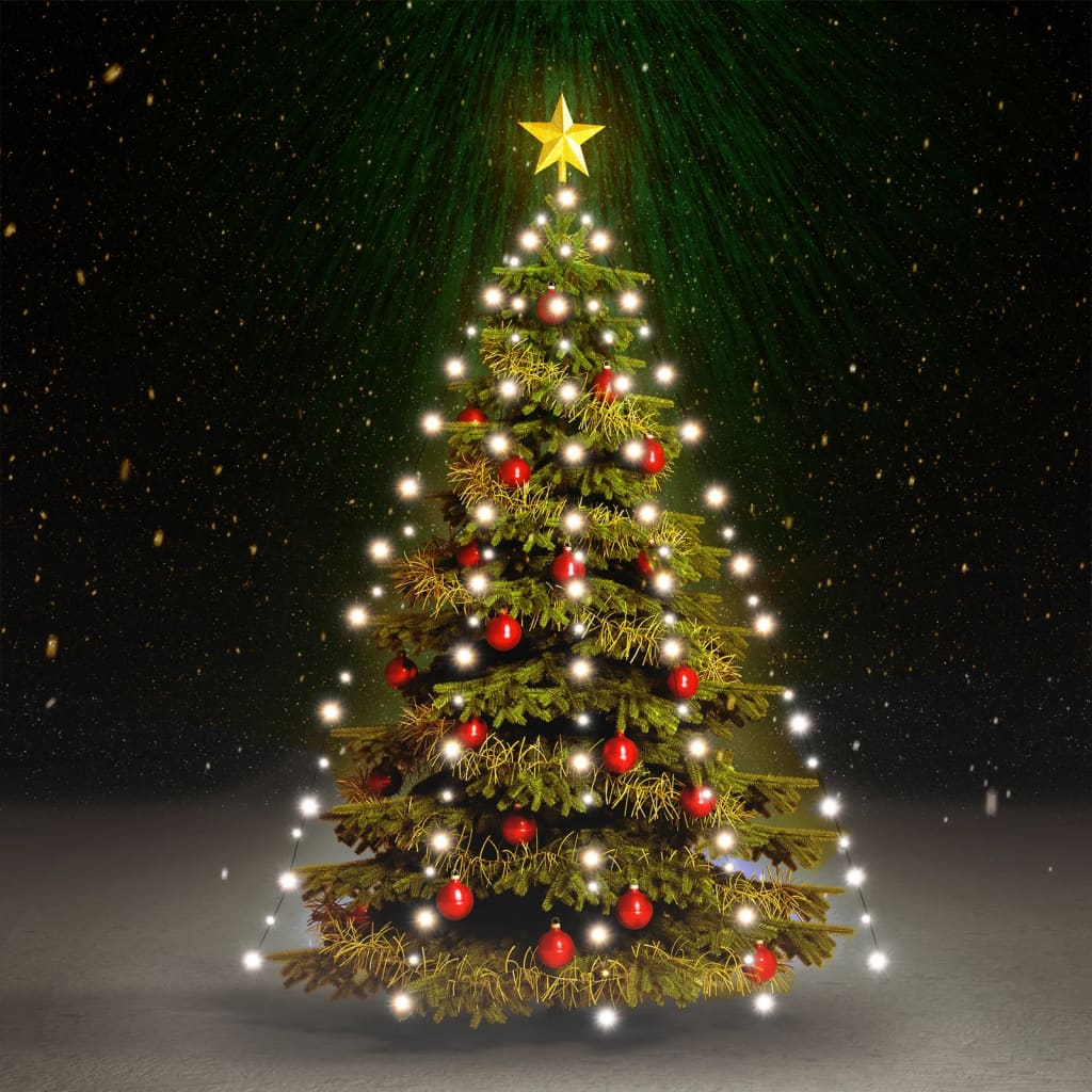 Rete Di Luce Per Albero Di Natale 210 Led Bianco Freddo 210 cm