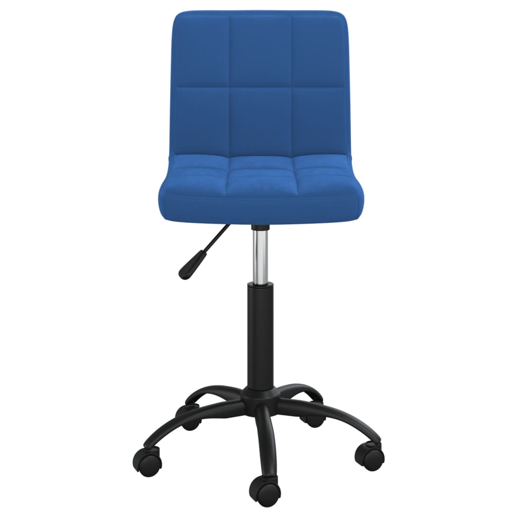 Sedia Da Pranzo Girevole Blu In Velluto