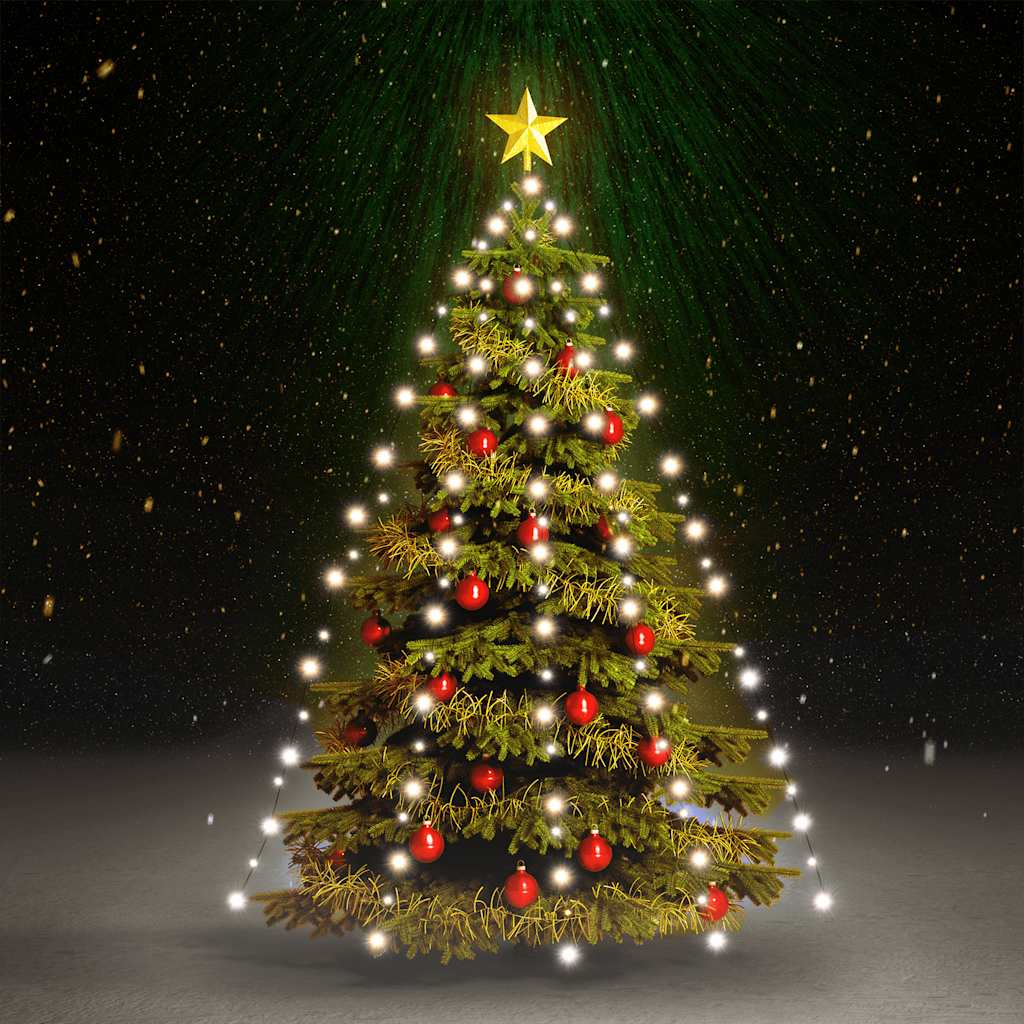 Rete Di Luce Per Albero Di Natale 180 Led Bianco Freddo 180 cm