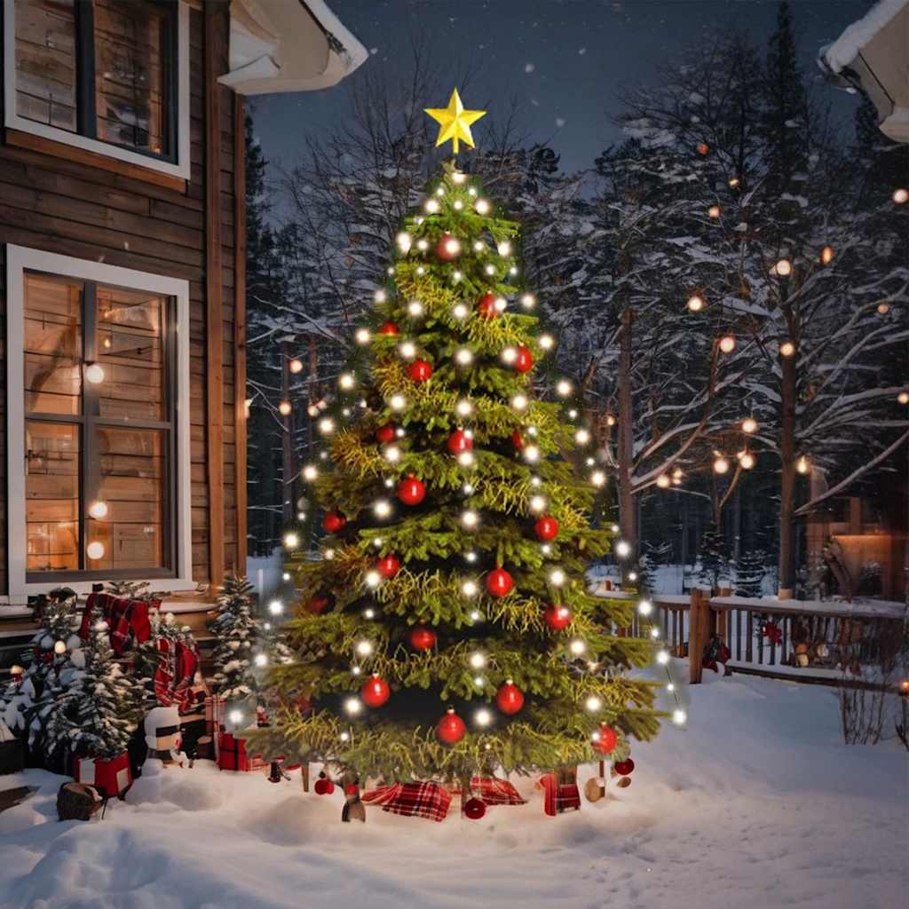 Rete Di Luce Per Albero Di Natale 180 Led Bianco Freddo 180 cm - Image 3
