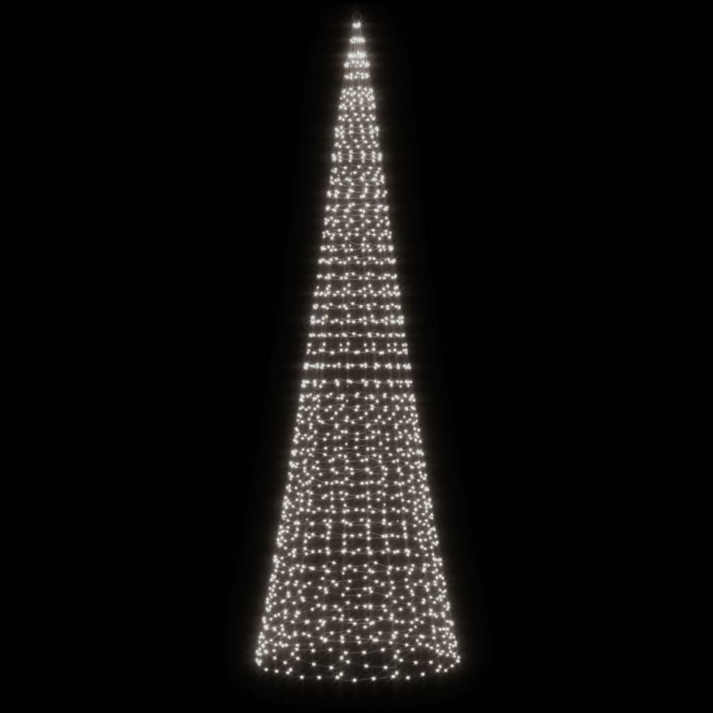Albero Di Natale A Led Su Asta 1534 Led Bianco Freddo 500 cm - Image 3