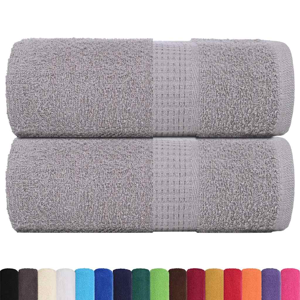 Asciugamani Ospiti 2 Pz Grigio 30x50 Cm 360 G/m² 100% Cotone