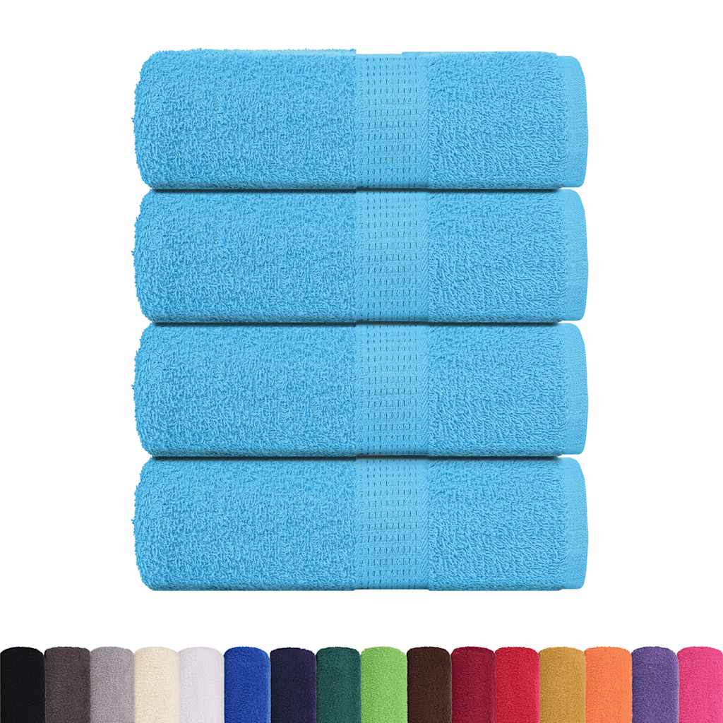 Asciugamani Da Bagno 4 Pz Frogn Turchese 30x30 Cm 100% Cotone