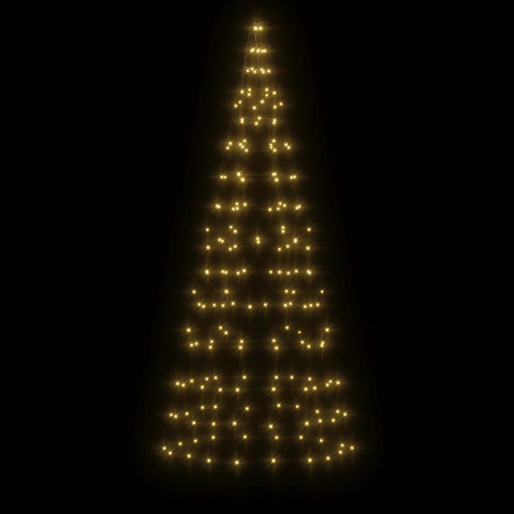 Albero Di Natale A Led Su Pennone 200 Led Bianco Caldo 180 cm - Image 3