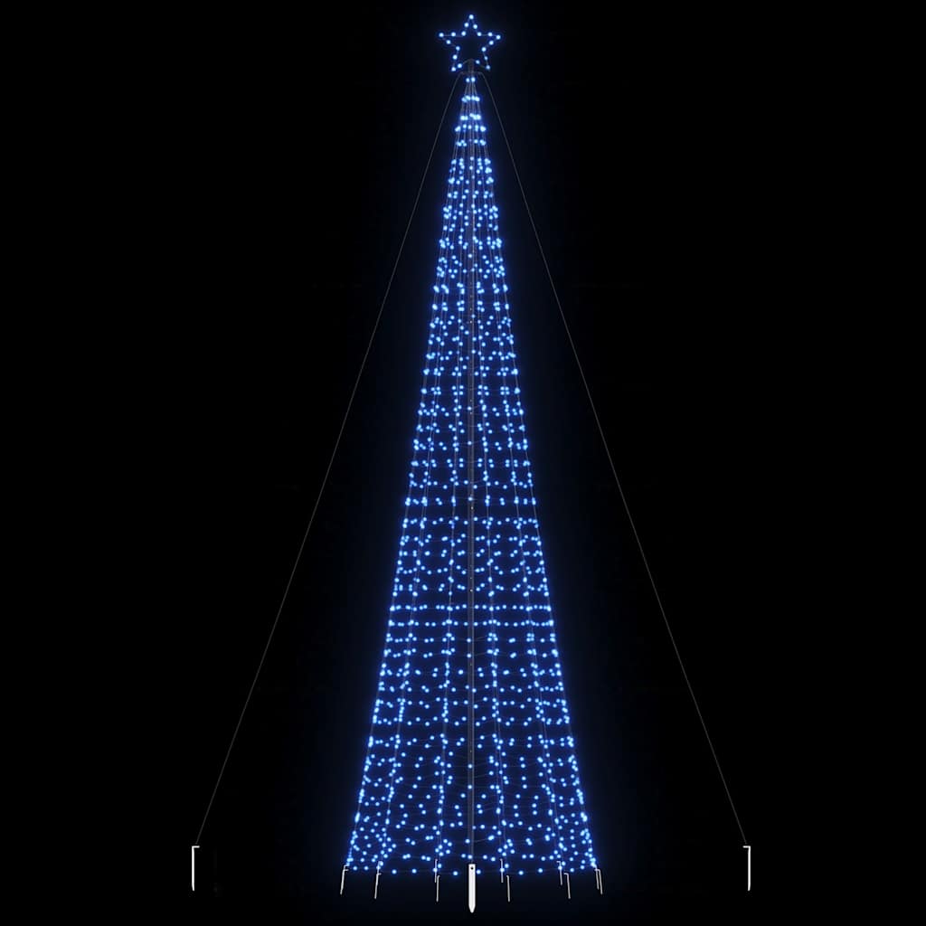 Albero Di Natale A Led Con Punte 1534 Led Blu 500 cm