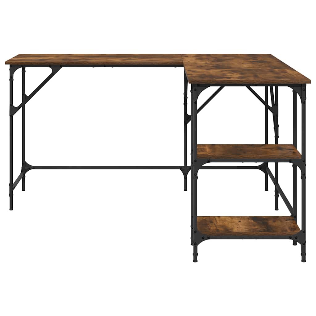 Scrivania Rovere Fumo 139x139x75 Cm In Legno Multistrato - Image 4