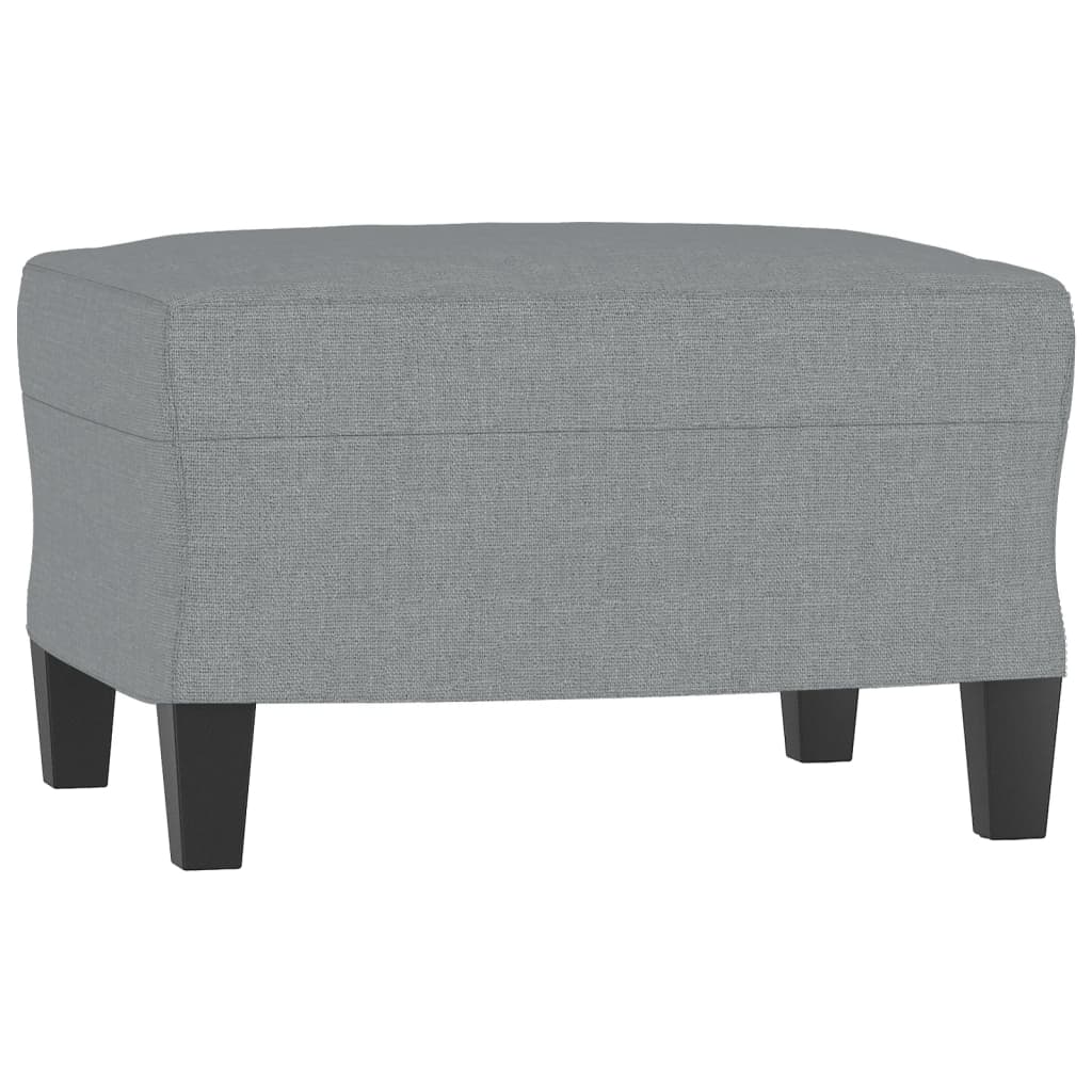 Poltrona Con Poggiapiedi Grigio Chiaro 60 Cm In Tessuto - Image 4